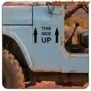 THIS SIDE UP Aufkleber für 4x4 und Abenteuer