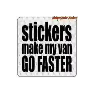Pegatina vanlife STICKERS MAKE MY VAN GO FASTER