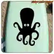 Pegatina de pulpo en vinilo troquelado