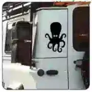 Autocollant poulpe en vinyle découpé