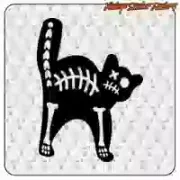 Pegatina de gato para moto y casco