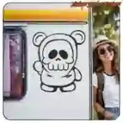 SCHÄDELBÄR AUFKLEBER. KAUFEN SIE VINYLAUFKLEBER.