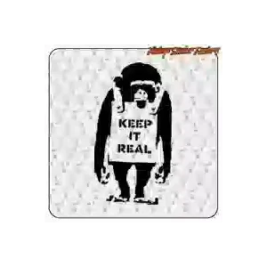 Pegatina KEEP IT REAL en vinilo de corte