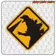 Autocollant CAUTION GODZILLA | Culture geek
