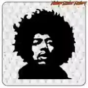 Pegatina Jimi Hendrix para fans del rock