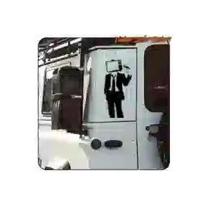 Pegatina TV Head de vinilo | Vintage Sticker Factory