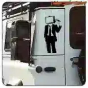 TV-Head-Vinylaufkleber | Vintage Sticker Factory