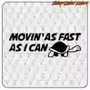 MOVING AS FAST I CAN vanlife sticker