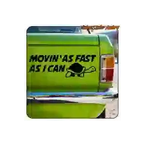 Sticker vanlife MOVING AS FAST I CAN