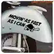 Sticker vanlife MOVING AS FAST I CAN