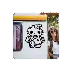 Konturgeschnittener Kitty-Zombie-Vinylaufkleber