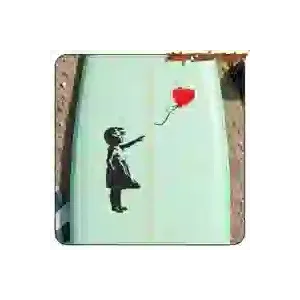 Pegatina Niña y Globo estilo Banksy