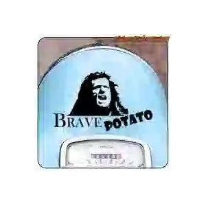 BRAVE POTATO Aufkleber aus geschnittenem Vinyl