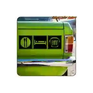 EAT SLEEP FIAT Camper Sticker
