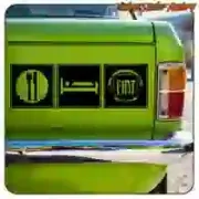 Pegatina camper COMER DORMIR FIAT