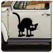 Pegatina de gato para moto y casco
