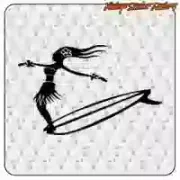 Surfgirl Surf-Aufkleber | Vintage Sticker Factory
