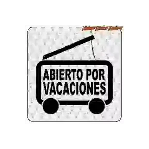 ABIERTO POR VACACIONES camper sticker