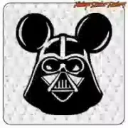 Pegatina Darth Vader y Mickey Mouse