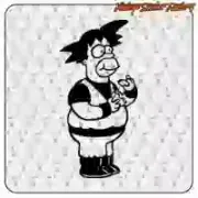 Goku Homer sticker in several sizes