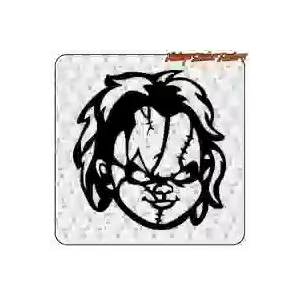 Pegatina Chucky de terror para cristal y superficies