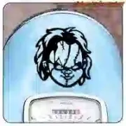 Pegatina Chucky de terror para cristal y superficies