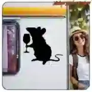 Banksy Ratten-Aufkleber aus Plotterfolie
