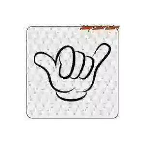 Shaka-Vinylaufkleber fürs Surfen