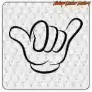 Sticker Shaka en vinyle pour le surf