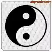 Pegatina yin yang en varios tamaños