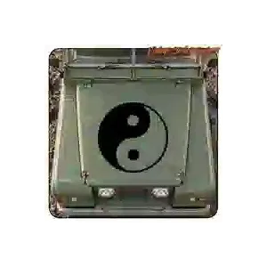 Autocollant yin yang en plusieurs tailles