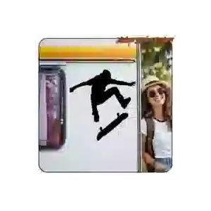 Dekorativer Skater-Vinylaufkleber