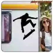 Dekorativer Skater-Vinylaufkleber
