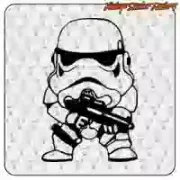 Autocollant Stormtrooper en vinyle | Star Wars