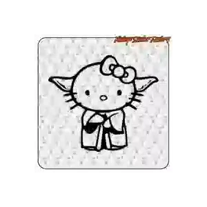 Yoda Kitty Sticker Inspired by Star Wars