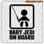 BABY JEDI ON BOARD STICKER. BUY VINYL STICKERS.