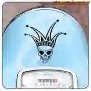 Joker-Totenkopf-Aufkleber | Custom-Culture-Vinyl