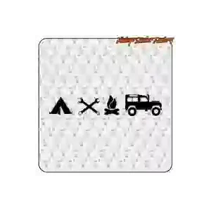 Pegatina de Vinilo Land Rover - Camper Life. Comprar pegatinas.