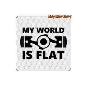 Autocollant My World Is Flat Volkswagen