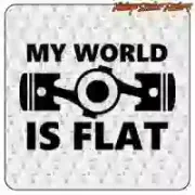 My World Is Flat Volkswagen Sticker