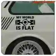 Pegatina My World Is Flat Volkswagen