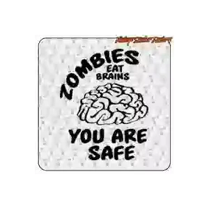 Zombies Eat Brains Sticker | Vintage Sticker Factory