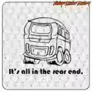 Pegatina camper «It's all in the rear»
