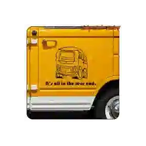 Camper-Aufkleber «It's all in the rear»