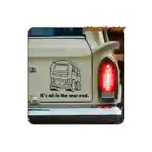 Pegatina camper «It's all in the rear»