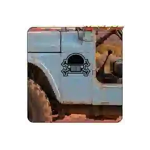 Autocollant tête de mort Jeep | Vinyle 4x4