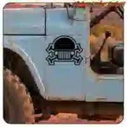 Jeep-Schädelaufkleber | 4x4-Vinyl