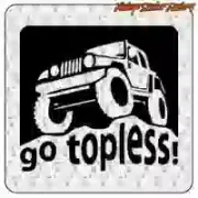 Pegatina Go Topless Jeep | Vinilo decorativo