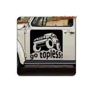 Go Topless Jeep Aufkleber | Deko-Vinyl