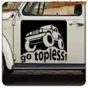 Autocollant Go Topless Jeep | Vinyle décoratif